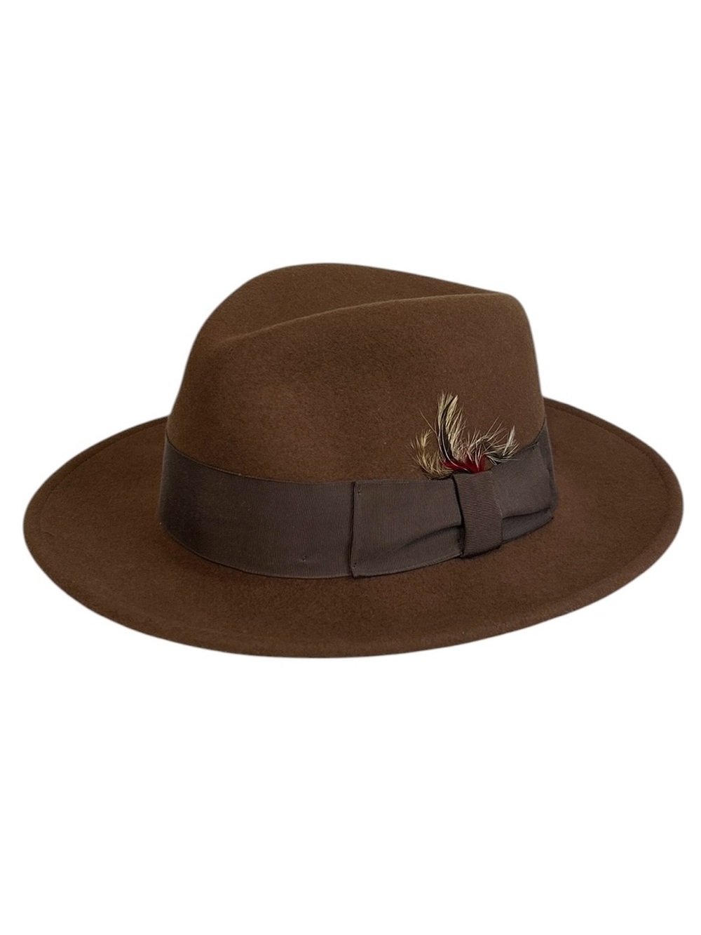 Golden Gate Hat Co. Fedora Adult XL Brown Wool Felt Cap St. Louis Cowboy Western